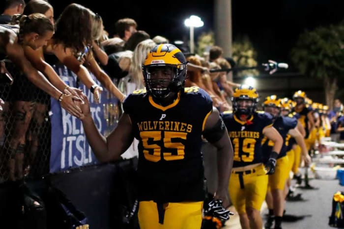 2025 4-star DL Christian Garrett during his junior season at Prince Avenue Christian. (Photo by Joshua L. Jones of USA Today Network)